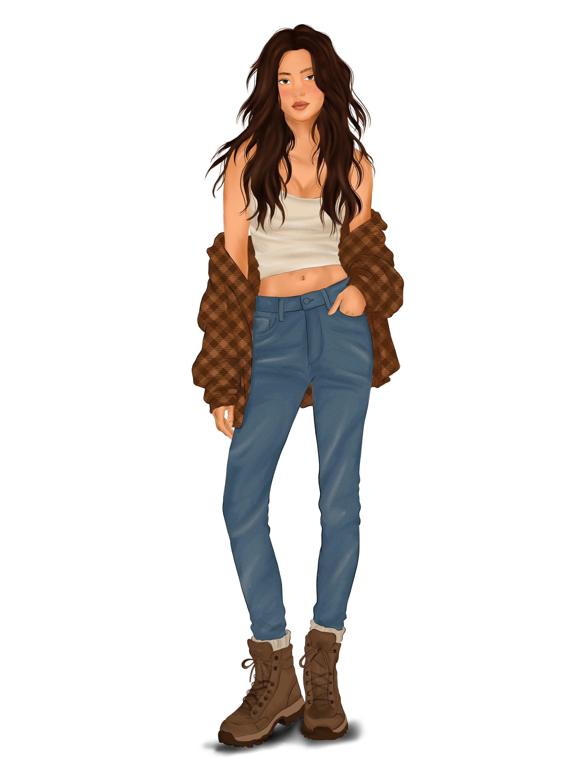 Full Body Plain Background